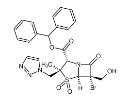 benzhydryl (2S,3S,5R,6S)-3-((1H-1,2,3-triazol-1-yl)methyl)-6-bromo-6-(hydroxymethyl)-3-methyl-7-oxo-4-thia-1-azabicyclo[3.2.0]heptane-2-carboxylate 4,4-dioxide CAS:283610-86-6 manufacturer & supplier