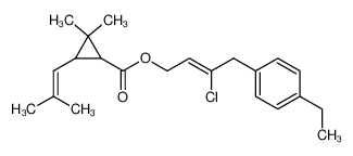 2,2-Dimethyl-3-(2-methyl-propenyl)-cyclopropanecarboxylic acid (Z)-3-chloro-4-(4-ethyl-phenyl)-but-2-enyl ester CAS:28364-83-2 manufacturer & supplier