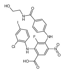 2-[(2-chloro-4-iodophenyl)amino]-3-fluoro-4-[[4-[[(2-hydroxyethyl)amino]-carbonyl]phenyl]amino]-5-nitro-benzoic acid CAS:284019-05-2 manufacturer & supplier