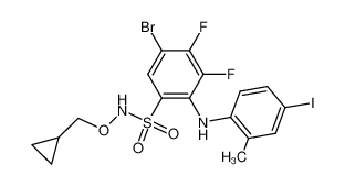 5-bromo-N-cyclopropylmethoxy-3,4-difluoro-2-(4-iodo-2-methyl-phenylamino)-benzenesulfonamide CAS:284020-63-9 manufacturer & supplier