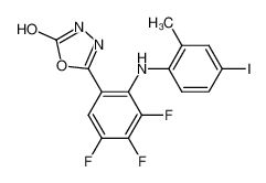 5-[3,4,5-trifluoro-2-(4-iodo -2-methyl-phenylamino)-phenyl]-[1,3,4]oxadiazol-2-ol CAS:284032-36-6 manufacturer & supplier