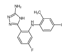 5-[4-fluoro-2-(4-iodo-2-methyl-phenylamino)-phenyl]-4H-[1,2,4]triazol-3-ylamine CAS:284032-53-7 manufacturer & supplier