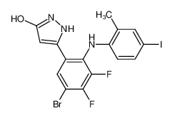 5-[5-bromo-3,4-difluoro-2-(4-iodo -2-methyl-phenylamino)-phenyl]-1H-pyrazol-3-ol CAS:284032-83-3 manufacturer & supplier