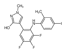 1-methyl4-[3,4,5-trifluoro-2-(4-iodo-2-methyl-phenylamino)-phenyl]-1H-pyrazol-3-ol CAS:284032-97-9 manufacturer & supplier