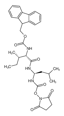 (9H-fluoren-9-yl)methyl ((2S,3S)-1-(((R)-1-((((2,5-dioxopyrrolidin-1-yl)oxy)carbonyl)amino)-3-methylbutyl)amino)-3-methyl-1-oxopentan-2-yl)carbamate CAS:284048-99-3 manufacturer & supplier