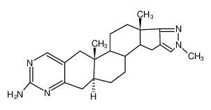 (6aS,12aS,14aS)-2,12a,14a-trimethyl-2,4,4a,4b,5,6,6a,7,12,12a,12b,13,14,14a-tetradecahydropyrazolo[3',4':3',4']cyclopenta[1',2':5,6]naphtho[1,2-g]quinazolin-9-amine CAS:2841-68-1 manufacturer & supplier