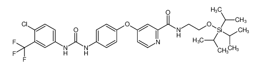 2-Pyridinecarboxamide,4-[4-[[[[4-chloro-3-(trifluoromethyl)phenyl]amino]carbonyl]amino]phenoxy]-N-[2-[[tris(1-methylethyl)silyl]oxy]ethyl]- CAS:284462-06-2 manufacturer & supplier