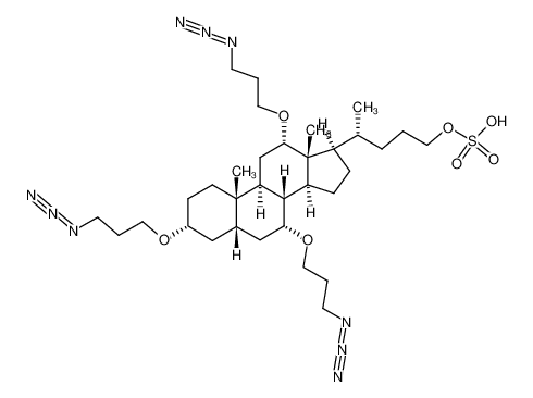 Sulfuric acid mono-{(R)-4-[(3R,5S,7R,8R,9S,10S,12S,13R,14S,17R)-3,7,12-tris-(3-azido-propoxy)-10,13-dimethyl-hexadecahydro-cyclopenta[a]phenanthren-17-yl]-pentyl} ester CAS:284467-84-1 manufacturer & supplier