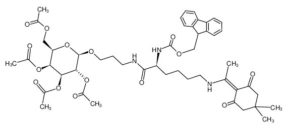 Nα-(fluorenylmethoxycarbonyl)-Nε-(4,4-dimethyl-2,6-dioxocyclohexylidene)ethyl-(S)-lysine[3-(2,3,4,6-tetra-O-acetyl-β-D-galactopyranosyloxy)propyl]amide CAS:284670-65-1 manufacturer & supplier