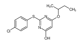 4-butan-2-yloxy-2-(4-chlorophenyl)sulfanyl-1H-pyrimidin-6-one CAS:284681-70-5 manufacturer & supplier