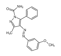 4-(3-methoxy-phenylazo)-3-methyl-5-phenyl-pyrazole-1-carboxylic acid amide CAS:28494-89-5 manufacturer & supplier