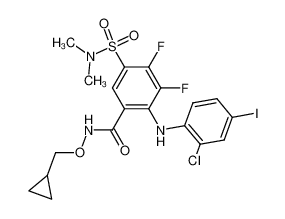 2-(2-Chloro-4-iodo-phenylamino)-N-cyclopropylmethoxy-3,4-difluoro-5-dimethylsulfamoyl-benzamide CAS:285125-88-4 manufacturer & supplier