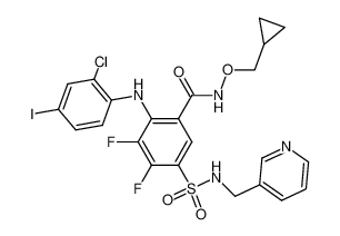 2-(2-chloro-4-iodo-phenylamino)-N-cyclopropylmethoxy-3,4-difluoro-5-[(pyridin-3-ylmethyl)-sulfamoyl]-benzamide CAS:285126-27-4 manufacturer & supplier