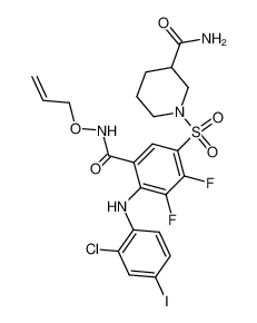 1-[5-Allyloxycarbamoyl-4-(2-chloro-4-iodo-phenylamino)-2,3-difluoro-benzenesulfonyl]-piperidine-3-carboxylic acid amide CAS:285127-02-8 manufacturer & supplier