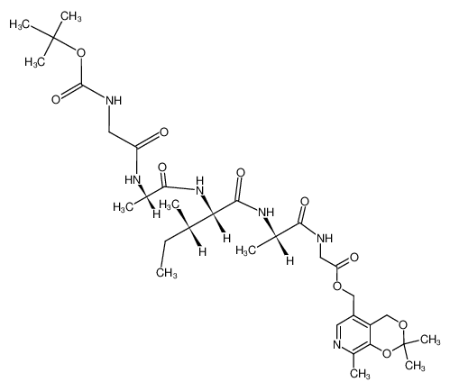 ((S)-2-{(2S,3S)-2-[(S)-2-(2-tert-Butoxycarbonylamino-acetylamino)-propionylamino]-3-methyl-pentanoylamino}-propionylamino)-acetic acid 2,2,8-trimethyl-4H-[1,3]dioxino[4,5-c]pyridin-5-ylmethyl ester CAS:285131-07-9 manufacturer & supplier