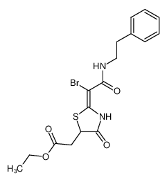 (Z)-2-bromo-2-(5-ethoxycarbonylmethyl-4-oxothiazolidin-2-ylidene)-N-(2-phenylethyl)ethanamide CAS:285133-48-4 manufacturer & supplier