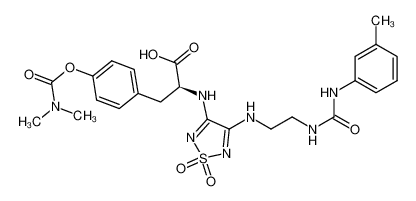 N-[4-(2-(3-Methylphenylaminocarbonylamino)eth-1-ylamino)-1,1-dioxo-1,2,5-thiadiazol-3-yl]-L-4-(N,N-dimethylcarbamyloxy)phenylalanine CAS:285140-03-6 manufacturer & supplier