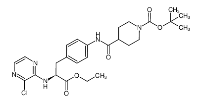 N-(3-chloropyrazin-2-yl)-L-4-[1-(tert-butoxycarboyl)piperidin-4-ylcarbonylamino]phenylalanine ethyl ester CAS:285140-09-2 manufacturer & supplier