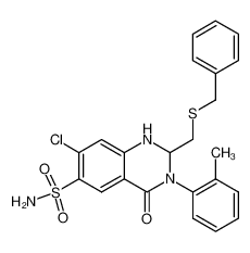 2-benzylsulfanylmethyl-7-chloro-4-oxo-3-o-tolyl-1,2,3,4-tetrahydro-quinazoline-6-sulfonic acid amide CAS:28524-31-4 manufacturer & supplier