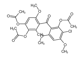 Acetic acid 2-chloro-6-(3,4-diacetoxy-6-methoxy-2-methyl-benzoyl)-3,5-dimethoxy-phenyl ester CAS:28534-69-2 manufacturer & supplier