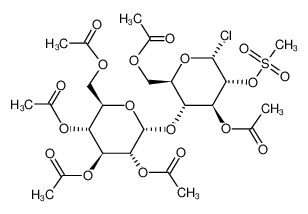 Acetic acid (2R,3R,4S,5R,6R)-2-acetoxymethyl-6-chloro-5-methanesulfonyloxy-3-((2R,3R,4S,5R,6R)-3,4,5-triacetoxy-6-acetoxymethyl-tetrahydro-pyran-2-yloxy)-tetrahydro-pyran-4-yl ester CAS:28536-53-0 manufacturer & supplier