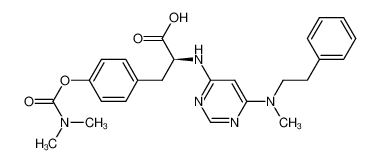 N-{6-[N-(methyl)-N-(2-phenylethyl)amino]pyrimidin-4-yl}-L-4-(N,N-dimethylcarbamyloxy)phenylalanine CAS:285564-57-0 manufacturer & supplier