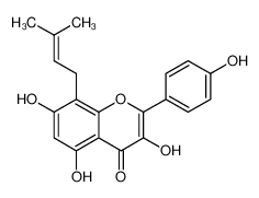 3,5,7-trihydroxy-2-(4-hydroxyphenyl)-8-(3-methylbut-2-enyl)chromen-4-one CAS:28610-31-3 manufacturer & supplier