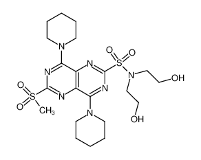 6-methanesulfonyl-4,8-di-piperidin-1-yl-pyrimido[5,4-d]pyrimidine-2-sulfonic acid bis-(2-hydroxy-ethyl)-amide CAS:28620-16-8 manufacturer & supplier