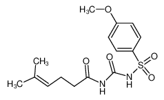 5-Methyl-hex-4-enoic acid (4-methoxy-benzenesulfonylaminocarbonyl)-amide CAS:28620-91-9 manufacturer & supplier