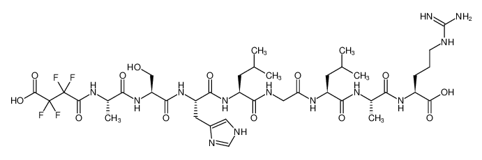 L-Arginine,N-(3-carboxy-2,2,3,3-tetrafluoro-1-oxopropyl)-L-alanyl-L-seryl-L-histidyl-L-leucylglycyl-L-leucyl-L-alanyl- CAS:286365-09-1 manufacturer & supplier