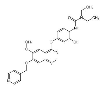 N'-(2-Chloro-4-{[6-methoxy-7-(4-pyridylmethoxy)-4-quinazolinyl]oxy}phenyl)-N,N-diethylurea CAS:286370-81-8 manufacturer & supplier