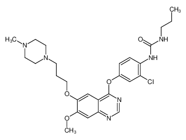 N-[2-Chloro-4-({7-methoxy-6-[3-(4-methyl-piperazino)propoxy]-4-quinazolinyl}oxy)phenyl]-N'-propylurea CAS:286370-94-3 manufacturer & supplier