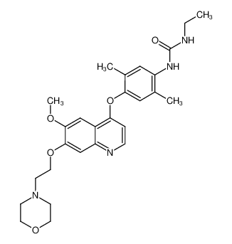 N-Ethyl-N'-(4-{[6-methoxy-7-(2-morpholino ethoxy)-4-quinolyl]oxy}-2,5-dimethylphenyl)urea CAS:286371-32-2 manufacturer & supplier