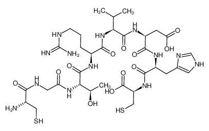 (2R,5S,8S,11S,14S,17S,23R)-5-((1H-imidazol-4-yl)methyl)-23-amino-8-(carboxymethyl)-14-(3-guanidinopropyl)-17-((R)-1-hydroxyethyl)-11-isopropyl-24-mercapto-2-(mercaptomethyl)-4,7,10,13,16,19,22-heptaoxo-3,6,9,12,15,18,21-heptaazatetracosanoic