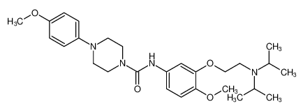 1-Piperazinecarboxamide,N-[3-[2-[bis(1-methylethyl)amino]ethoxy]-4-methoxyphenyl]-4-(4-methoxyphenyl)- CAS:286387-92-6 manufacturer & supplier