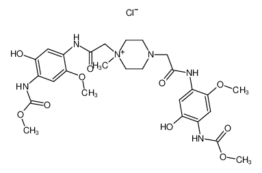 1,4-bis[(3-hydroxy-4-methoxycarbonylamino-6-methoxyphenylcarbamoyl)methyl]-1-methylpiperazin-1-ium chloride CAS:286404-12-4 manufacturer & supplier