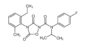 4-(2-ethyl-6-methylphenyl)-N-(4-fluorophenyl)-N-isopropyl-3,5-dioxo-1,2,4-oxadiazolidine-2-carboxamide CAS:286415-60-9 manufacturer & supplier