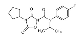 4-cyclopentyl-N-(4-fluorophenyl)-N-isopropyl-3,5-dioxo-1,2,4-oxadiazolidine-2-carboxamide CAS:286417-75-2 manufacturer & supplier