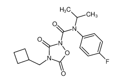 4-(cyclobutylmethyl)-N-(4-fluorophenyl)-N-isopropyl-3,5-dioxo-1,2,4-oxadiazolidine-2-carboxamide CAS:286419-06-5 manufacturer & supplier