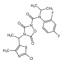 4-(1-(2-chloro-4-methylthiazol-5-yl)ethyl)-N-(2,4-difluorophenyl)-N-isopropyl-3,5-dioxo-1,2,4-oxadiazolidine-2-carboxamide CAS:286419-08-7 manufacturer & supplier