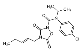 N-(4-chlorophenyl)-N-isopropyl-3,5-dioxo-4-(pent-2-en-1-yl)-1,2,4-oxadiazolidine-2-carboxamide CAS:286420-87-9 manufacturer & supplier