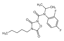 N-(2,4-difluorophenyl)-N-isopropyl-3,5-dioxo-4-pentyl-1,2,4-oxadiazolidine-2-carboxamide CAS:286421-69-0 manufacturer & supplier