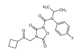 4-(2-cyclobutyl-2-oxoethyl)-N-(4-fluorophenyl)-N-isopropyl-3,5-dioxo-1,2,4-oxadiazolidine-2-carboxamide CAS:286421-73-6 manufacturer & supplier