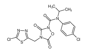 4-((5-chloro-1,3,4-thiadiazol-2-yl)methyl)-N-(4-chlorophenyl)-N-isopropyl-3,5-dioxo-1,2,4-oxadiazolidine-2-carboxamide CAS:286421-86-1 manufacturer & supplier