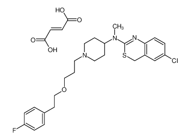 6-Chloro-N-methyl-N-[1-[3-[2-(4-fluorophenyl)ethoxy]-propyl]-4-piperidyl]-4H-3,1-benzothiazin-2-amine Hydrogen Fumarate CAS:286440-74-2 manufacturer & supplier