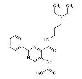 5-acetylamino-2-phenyl-pyrimidine-4-carboxylic acid 3-diethylamino-propylamide CAS:28656-62-4 manufacturer & supplier