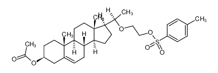 Acetic acid (3S,8S,9S,10R,13S,14S,17S)-10,13-dimethyl-17-{(R)-1-[2-(toluene-4-sulfonyloxy)-ethoxy]-ethyl}-2,3,4,7,8,9,10,11,12,13,14,15,16,17-tetradecahydro-1H-cyclopenta[a]phenanthren-3-yl ester CAS:2866-02-6 manufacturer & supplier