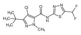 3-(tert-butyl)-4-chloro-N-(5-(difluoromethyl)-1,3,4-thiadiazol-2-yl)-1-methyl-1H-pyrazole-5-carboxamide CAS:286837-47-6 manufacturer & supplier