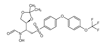 Formamide,N-[(1R)-1-[(4S)-2,2-dimethyl-1,3-dioxolan-4-yl]-2-[[4-[4-(trifluoromethoxy)phenoxy]phenyl]sulfonyl]ethyl]-N-hydroxy- CAS:286845-01-0 manufacturer & supplier