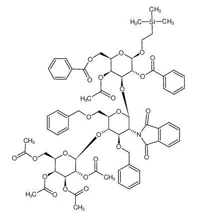 2-(trimethylsilyl)ethyl (2,3,4,6-tetra-O-acetyl-β-D-galactopyranosyl)-(1-)4)-(2-phthalimido-3,6-di-O-benzyl-2-deoxy-β-D-glucopyranosyl)-(1-)3)-4-O-acetyl-2,6-di-O-benzoyl-β-D-galactopyranoside CAS:286845-77-0 manufacturer & supplier